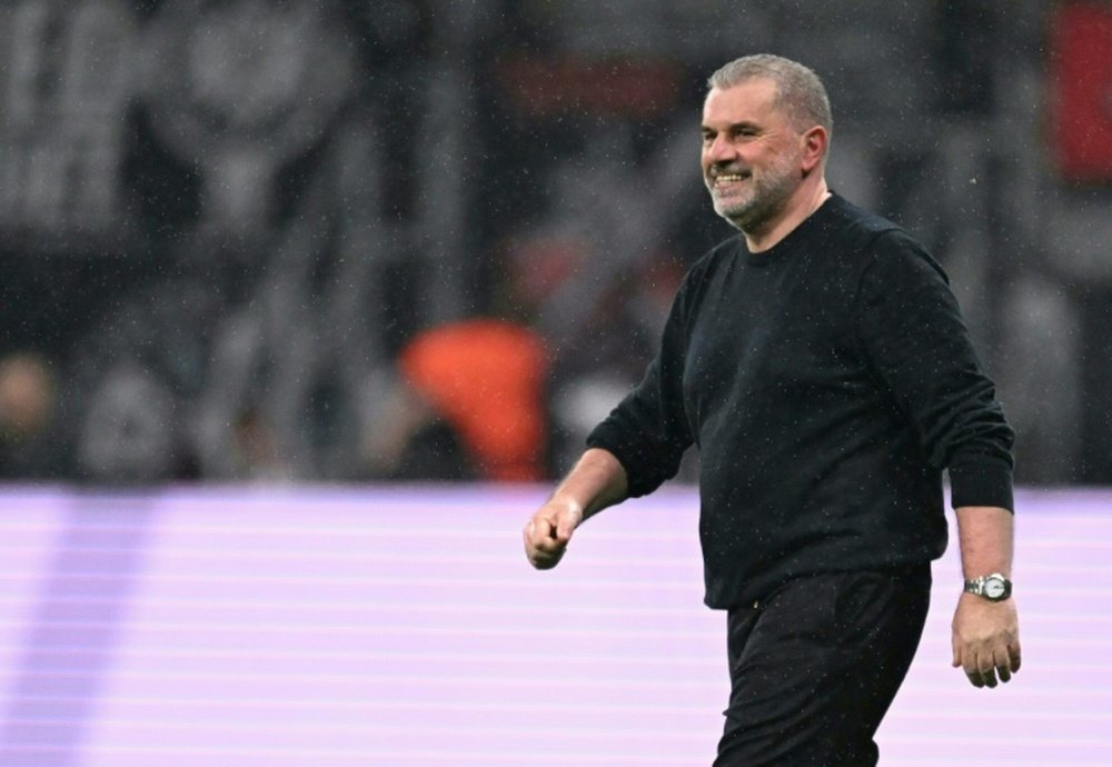 Tottenham boss Ange Postecoglou reportedly saved his job with victory over Eintracht Frankfurt. AFP