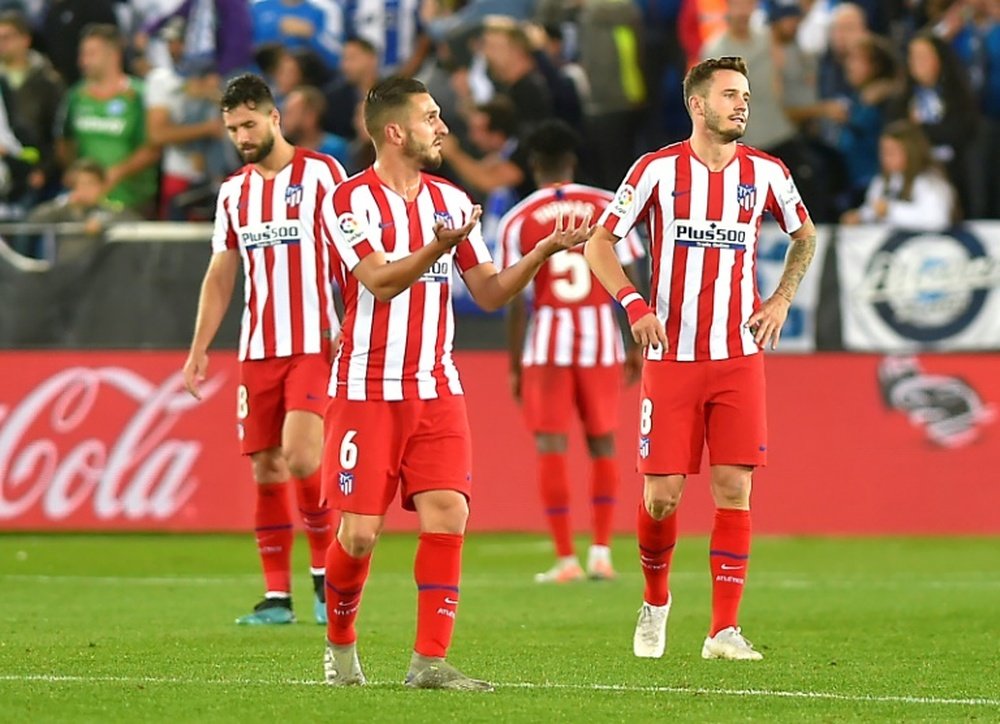 Atletico Madrid dropped two points in Vitoria v Alaves. AFP