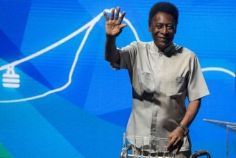 Pele has had his mobility reduced by hip problems, among other recent ailments. AFP