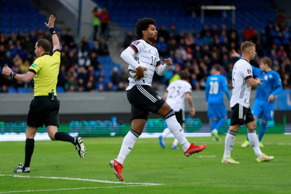 Serge Gnabry scored as Germany beat Iceland 0-4. AFP