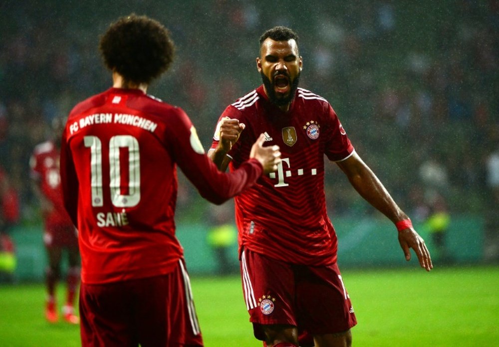 Bayern Munich's Eric Maxim Choupo-Moting (R) netted four in the 0-12 win. AFP