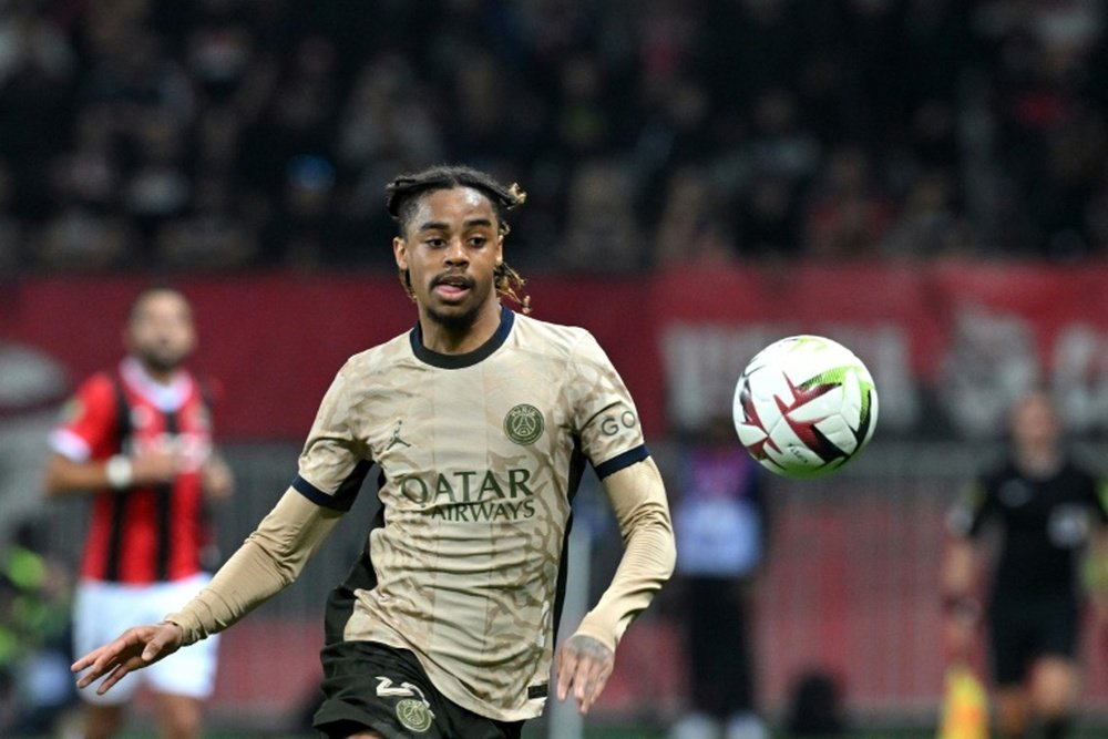 Bradley Barcola set PSG on their way to victory over Nice. AFP