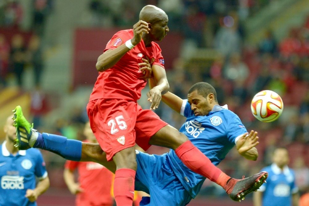 Mbia won the Europa League in 2015 with Sevilla. AFP