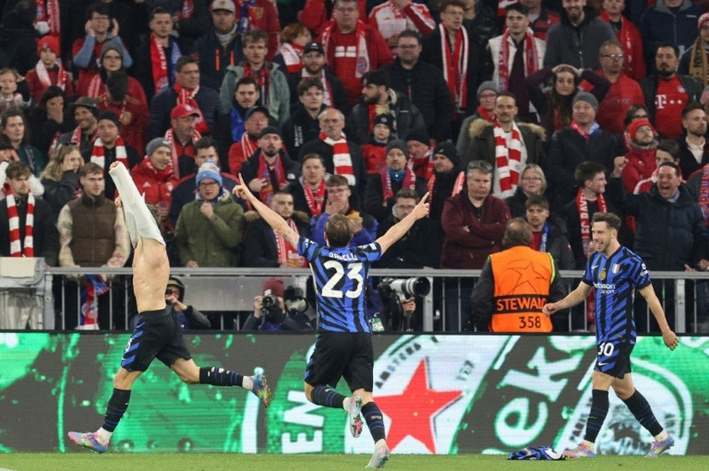 Frattesi scored in the dying stages of Inter's win over Bayern. AFP