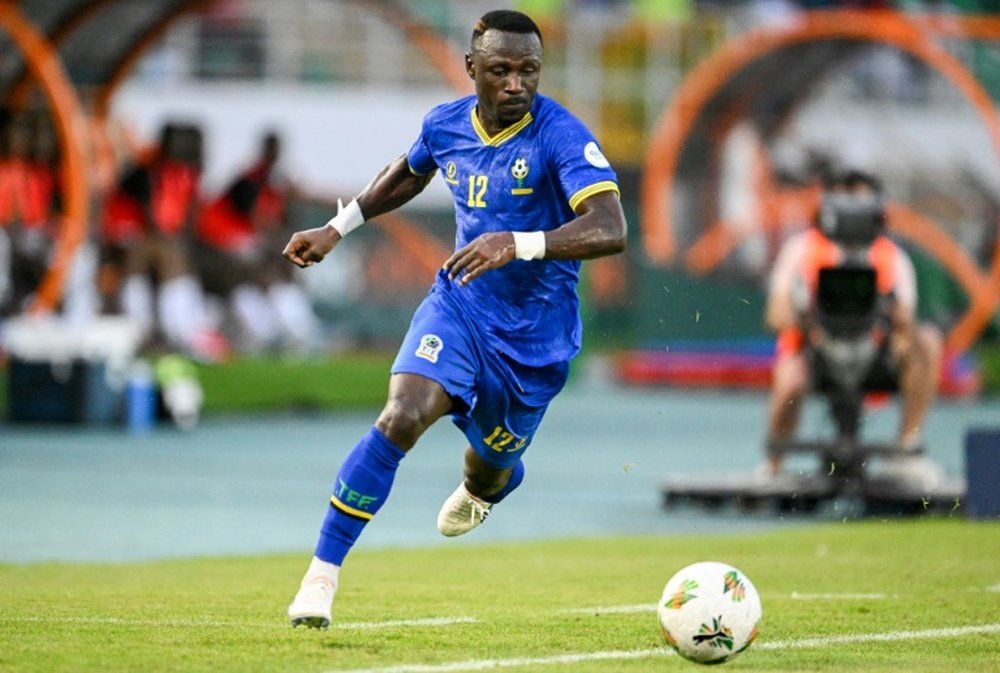 Simon Msuva scored to qualify Tanzania for 2025 Africa Cup of Nations. AFP