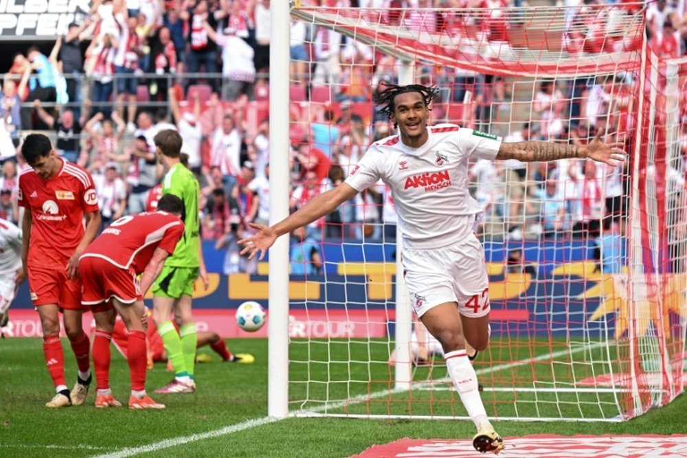 Damion Downs scored a 92nd-minute winner to give Cologne a stunning 3-2 comeback win. AFP