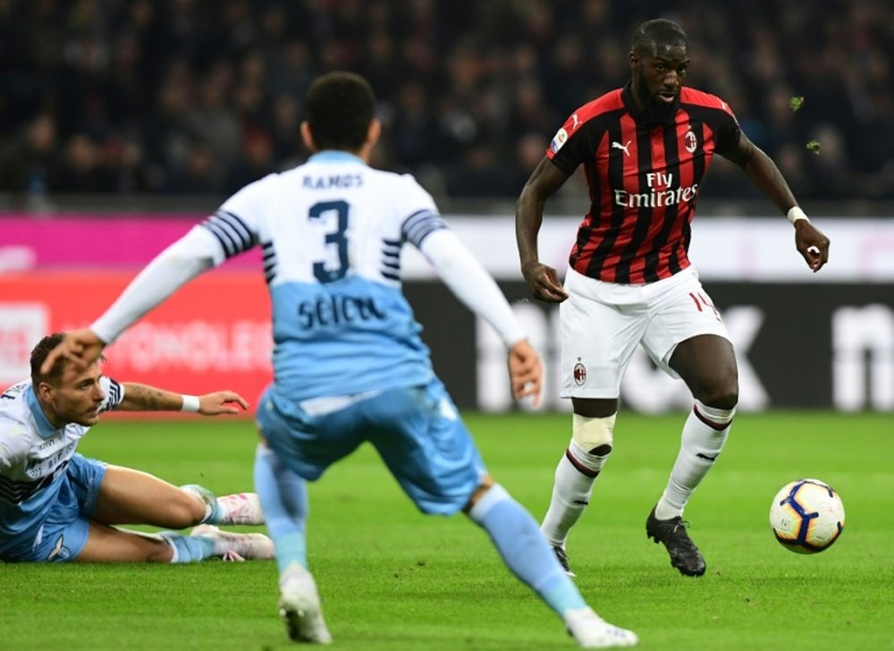 Lazio have been handed a one-match stand closure penalty. AFP