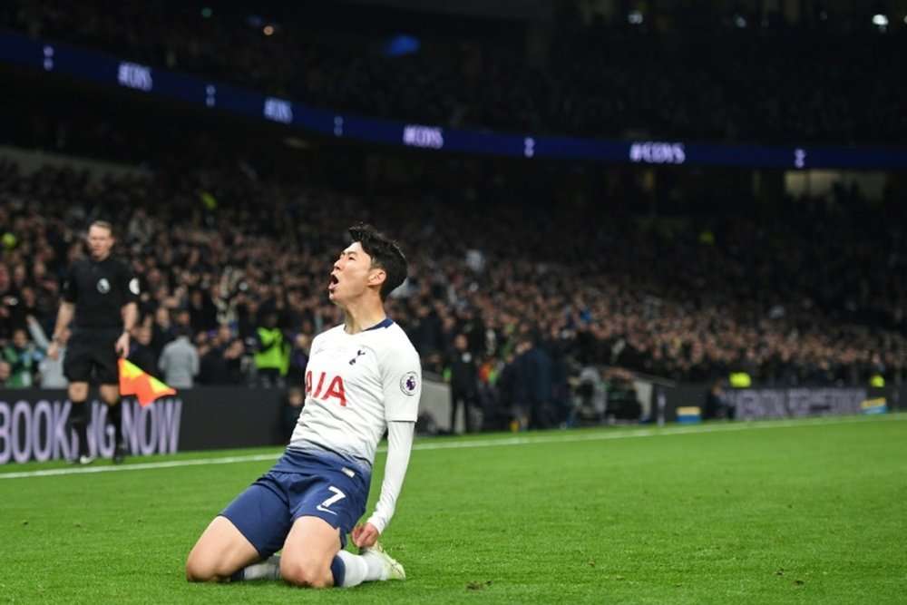 Son scored the first goal in Tottenham's new stadium. AFP