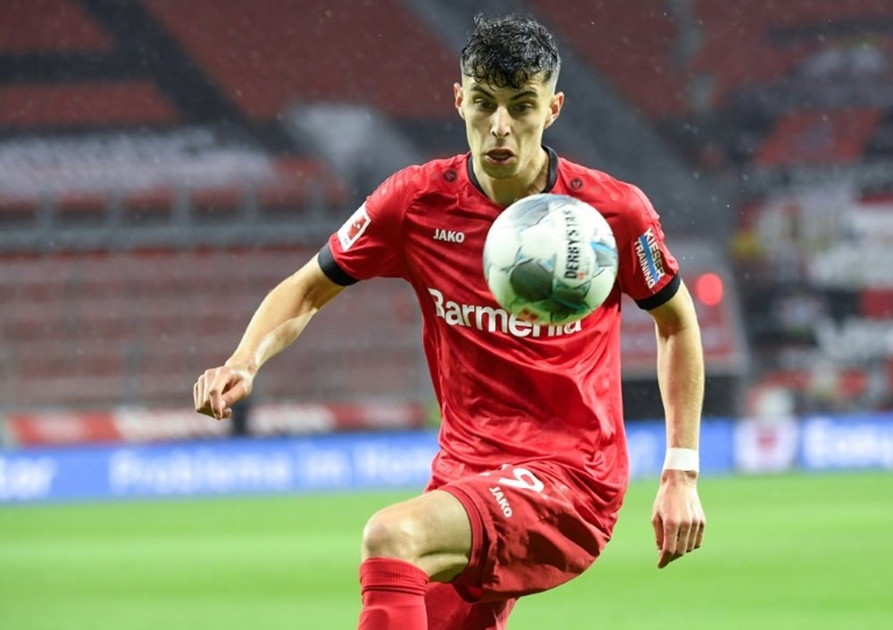 Kai Havertz will stay Leverkusen at least until the end of the Europa League. AFP