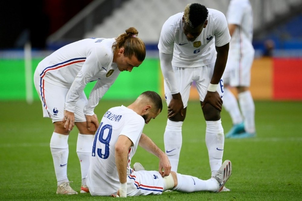 Benzema is given the all clear after suffering a dead leg in France's friendly against Bulgaria. AFP