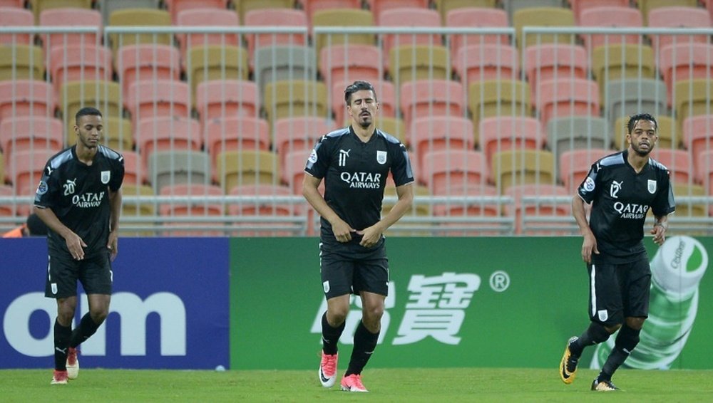 Bounedjah's brace put Al Sadd through to the final 8. AFP