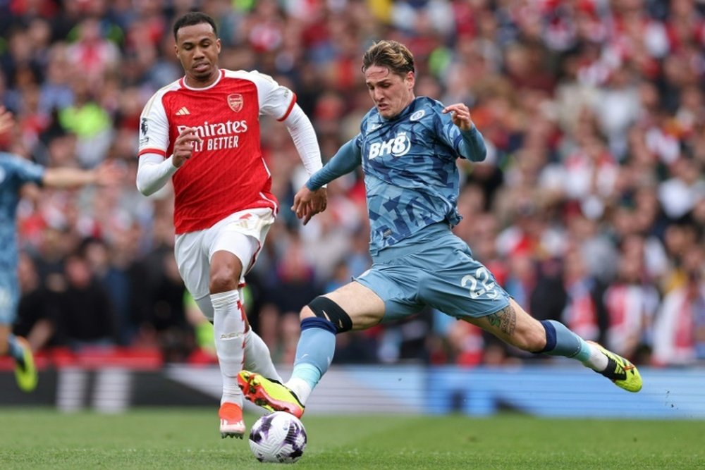 Zaniolo (R) was on loan with English Premier League club Aston Villa last season. AFP