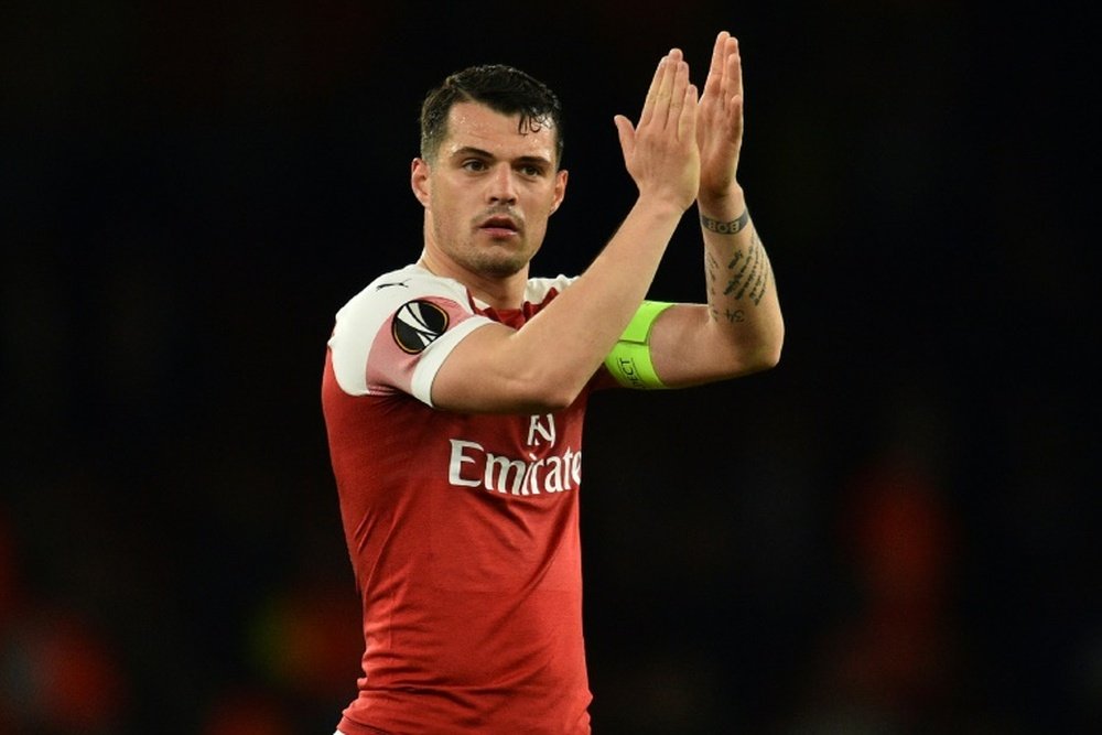 Xhaka's 'mindset is better' after spat with fans, says Arsenal's Emery. AFP