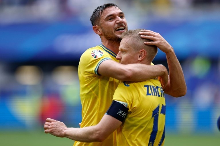 Rebrov said his players showed the spirit of Ukraine. AFP