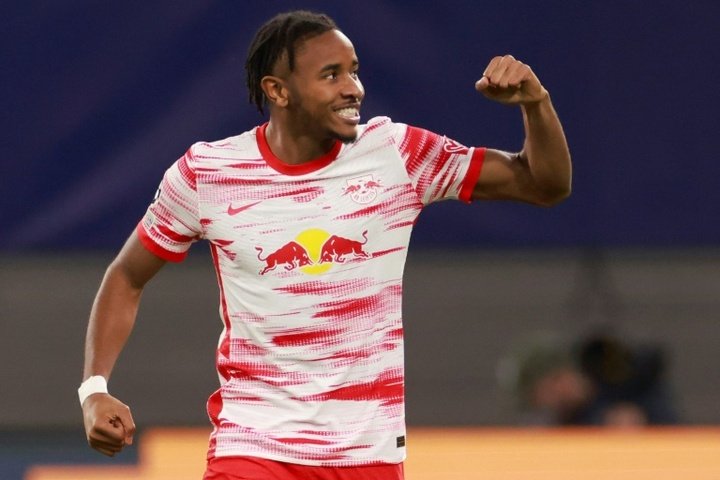 Nkunku scores a brace as Leipzig win eases pressure on Marsch