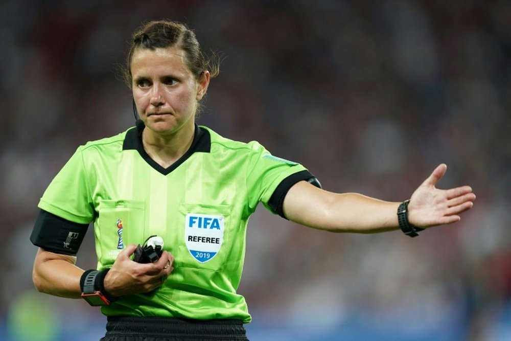 Kateryna Monzul will officiate for Englands World Cup qualifier in Andorra. AFP