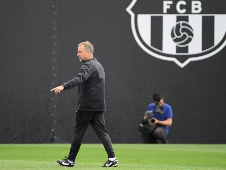 Flick wants Barca to bounce back against Real Madrid on Sunday. AFP