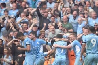 Man City won the Premier League title in dramatic fashion. AFP