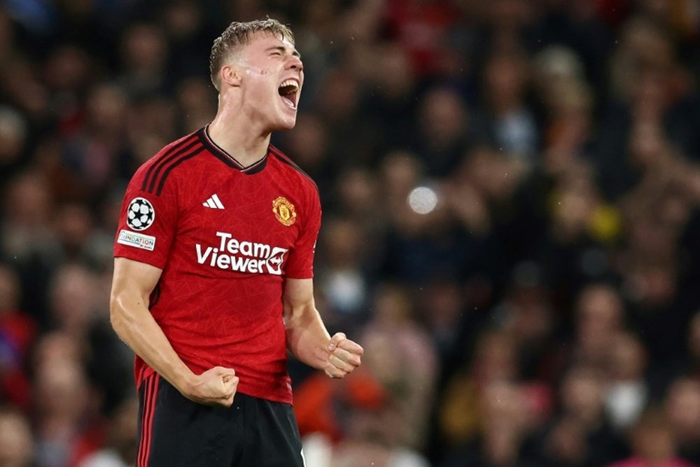 Hojlund is the youngest player to score in his first two Champions League games since Haaland. AFP