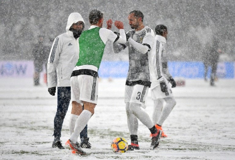 Juventus snowed off, Lazio go third as AC Milan stall Roma. AFP