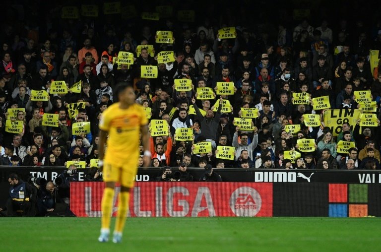 Valencia fans leave Singapore with 'stern warning' after protest