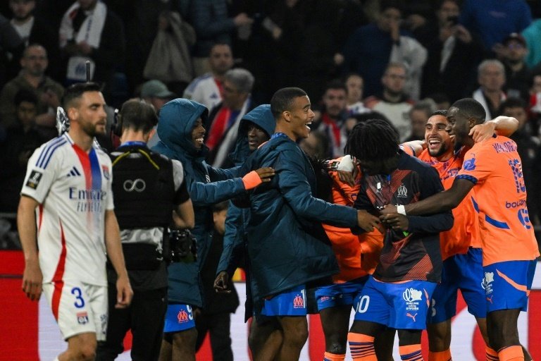 Marseille came from behind to beat Lyon 3-2 away from home. AFP-