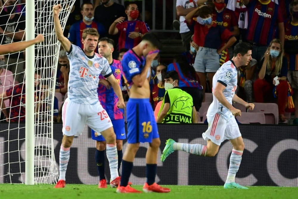 Bayern won 3-0 at Camp Nou. AFP