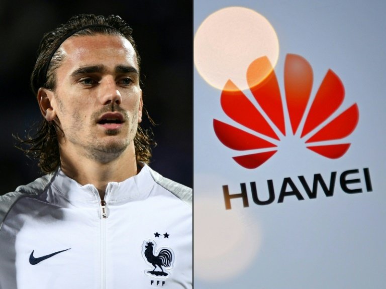 Antoine Griezmann has cut all ties with Huawei. AFP