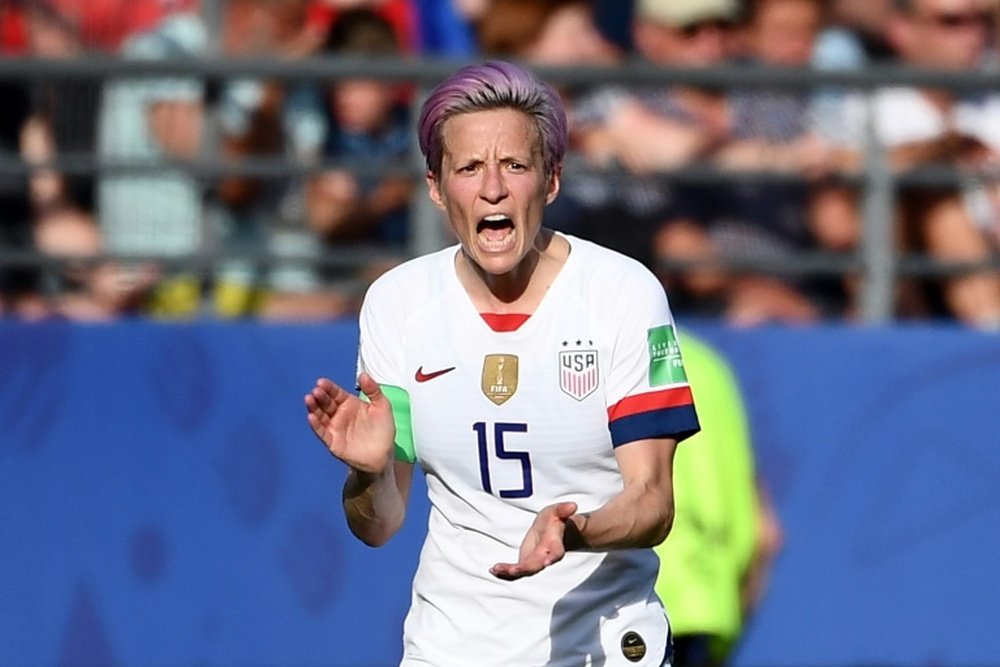 USA's fearless Rapinoe takes on France, and her own president. AFP