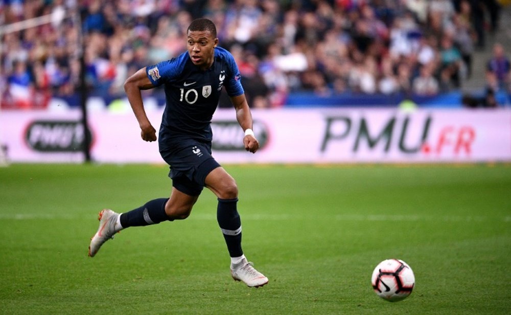 Kylian Mbappe has retained his sparkling World Cup form for France. AFP