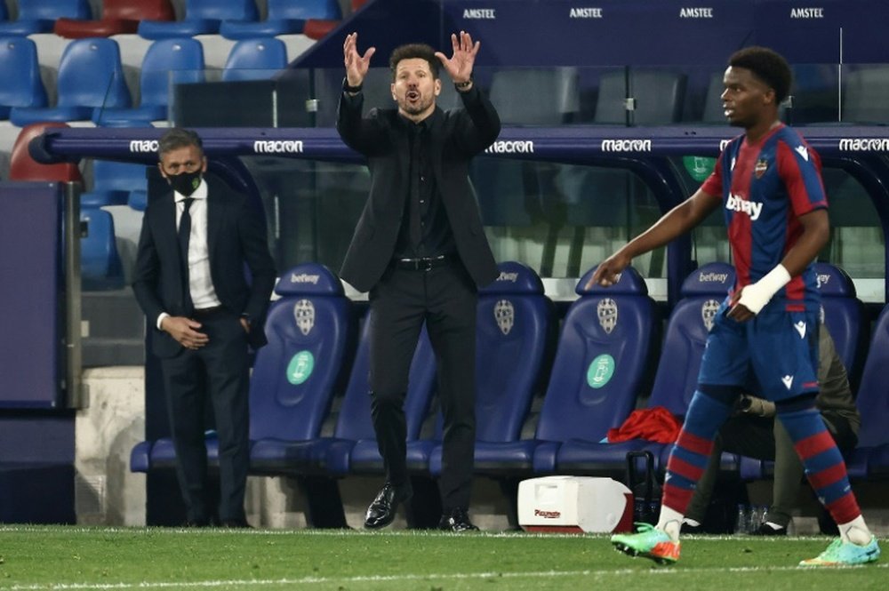 Atletico dropped two points after a 1-1 draw at Levante. AFP