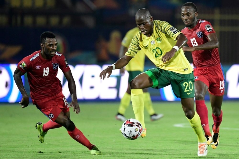 Kekana (C) gave Mamelodi Sundowns victory. AFP