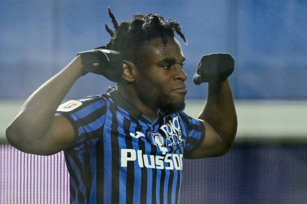 Duvan Zapata scored in Atalanta's 0-2 win at Verona. AFP