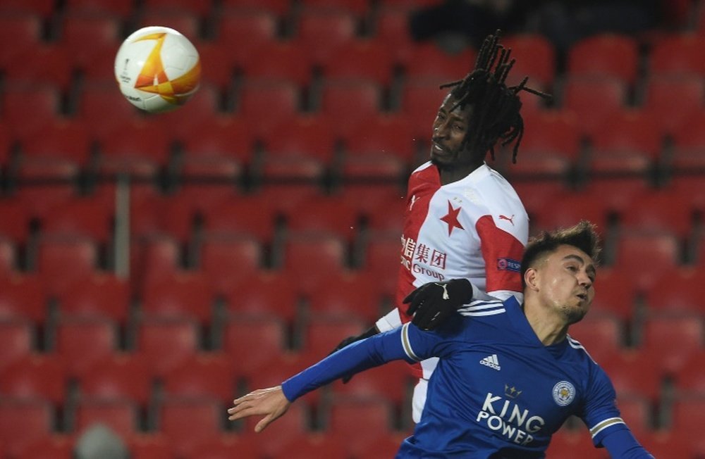 Slavia Prague invited celebrities instead of health workers to Europa League tie v Leicester. AFP
