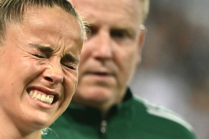 Gwinn was forced to leave the field in Germanys opening match. AFP