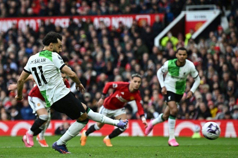 Salah scored his 11th Premier League goal against Manchester United. AFP