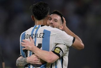 Argentina captain Lionel Messi on Tuesday scored his 100th international goal for the reigning world champions as they romped to a 7-0 friendly win over outclassed Curacao.
