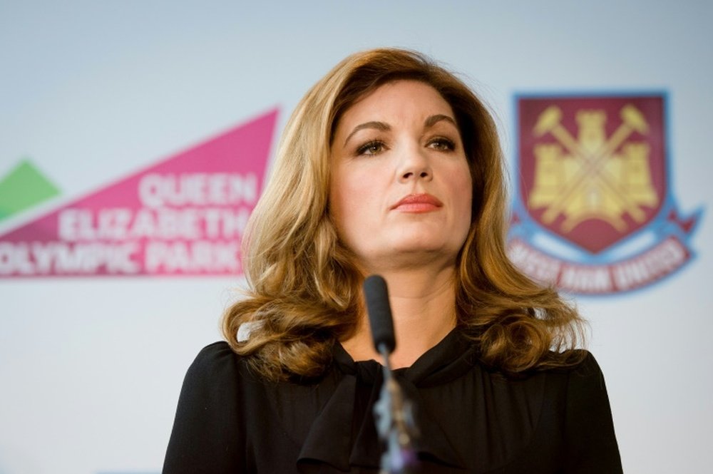 Karren Brady explained how Premier League stadia would be once games resume. AFP