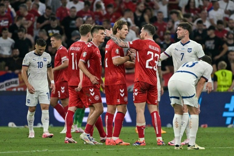Denmark progressed to the knockout stages of Euro 2024 after a goalless draw with Serbia on Tuesday which allowed them to seal second spot in Group C, ahead of third-place Slovenia on European qualifiers ranking.