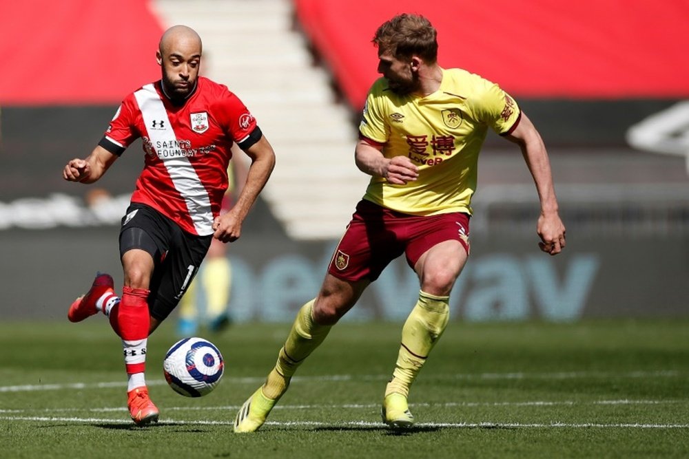Nathan Redmond (L) got the winner as Southampton beat Burnley 3-2. AFP