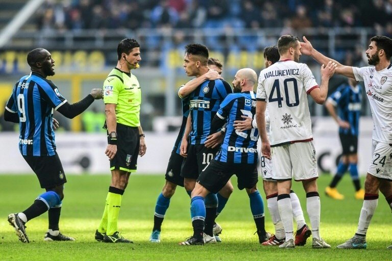 Inter frustrations boil over in Serie A, Roma end Lazio's historic run. AFP