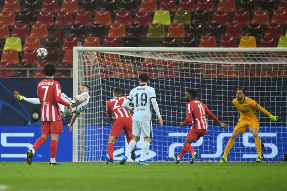 Giroud's brilliant overhead kick gave Chelsea a first leg lead. AFP