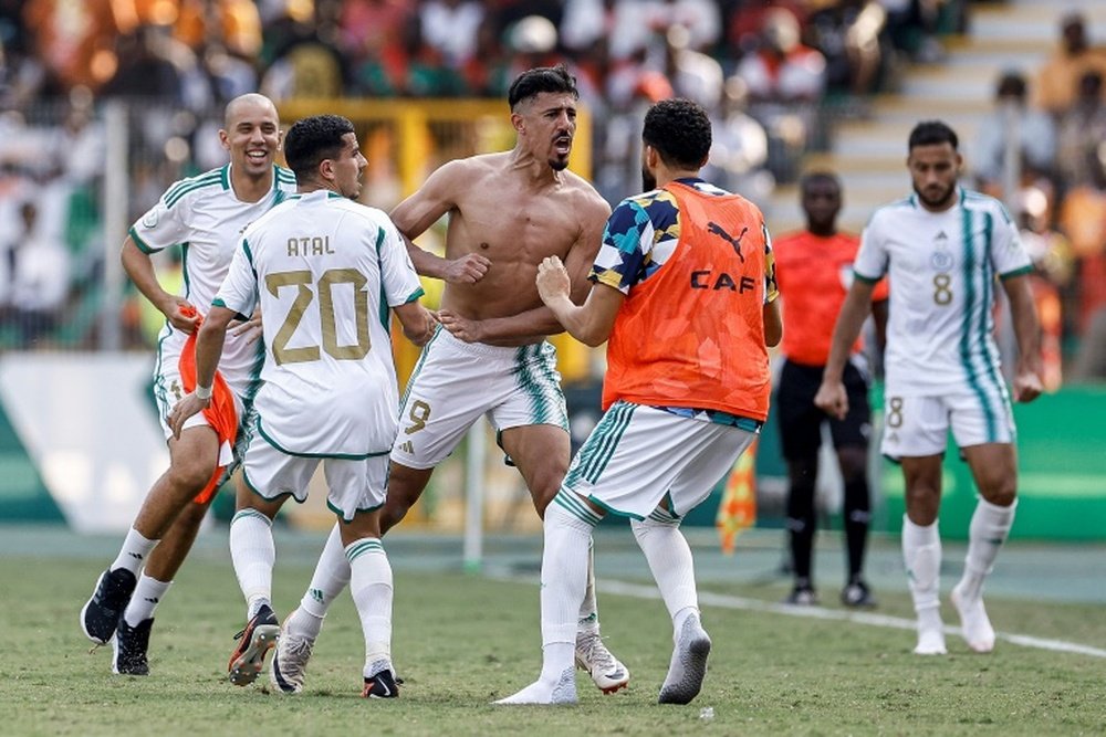 Bounedjah headed home five minutes into injury time to earn Algeria a 2-2 draw. AFP