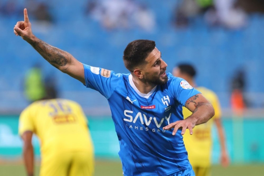 Mitrovic scored a brace as his side beat Al-Hazm 4-1 to secure the league title. AFP