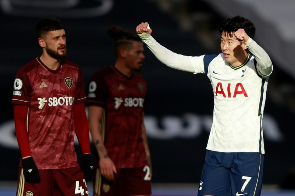 'Proud' Son bags 100th Spurs goal as Leeds crumble. AFP