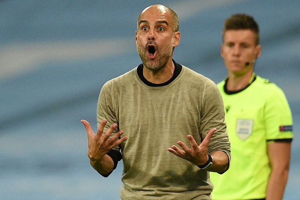 Pep Guardiola is aware Man City face a tough Champions League tie with Lyon on Saturday. AFP