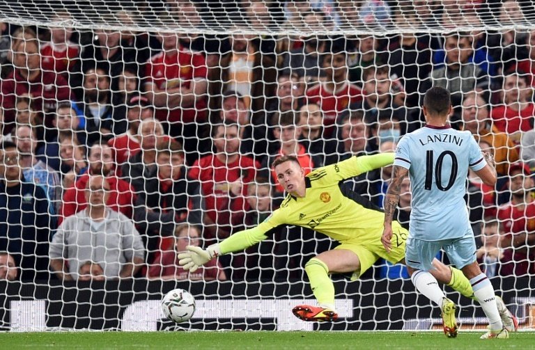 Manuel Lanzini was the hero for West Ham at Old Trafford. AFP