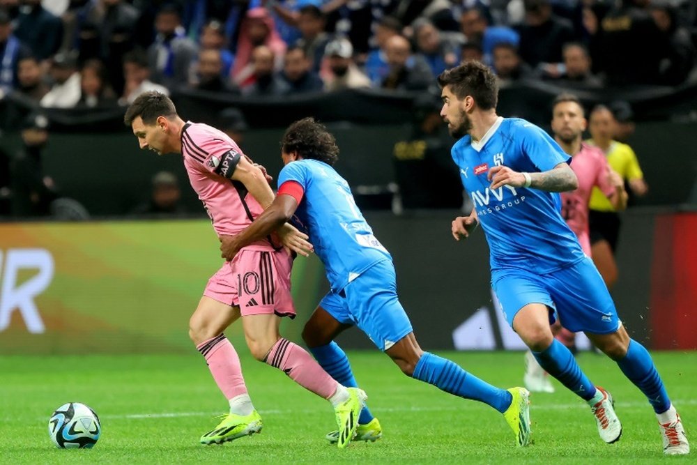 Luis Suarez bagged his maiden goal for Inter Miami. AFP