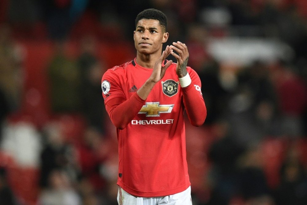 Rashford has fought to prevent child hunger. AFP