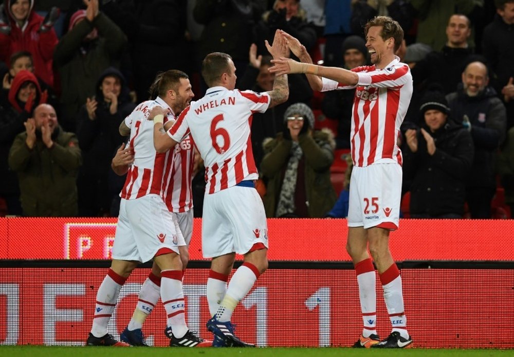 Stoke Citys striker Peter Crouch